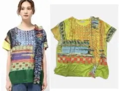 クリーニング済 美品 ツモリチサト キカガクオパールTシャツ シルク混 サイズ2