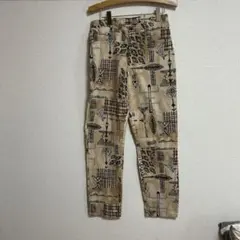 CHICO'S DESIGN 総柄 カジュアルパンツ
