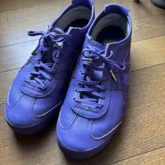 マ*ン様 オニツカタイガー　パープル レザー スニーカー