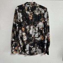 H&M 花柄 長袖シャツ ブラウス Sサイズ