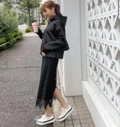 神戸レタス 岡部あゆみ　レーススカート M ミモレ丈 タイトのサムネイル