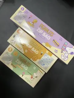 新品　スヌーピー　ジッパーバック　S/M/Lサイズジップロック　3点セット