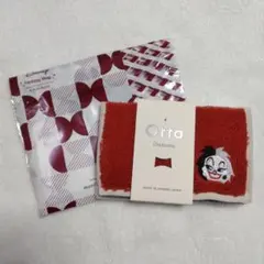 【新品・未使用】クルエラ 三つ折りタオルハンカチ・ウィージー クリップ（非売品）