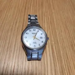 SEIKO セイコー ソーラー チタン メンズ腕時計 デイト 軽量 シルバー
