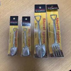 Shovel Spoon & Fork 4本セット スコップ型 カトラリーのサムネイル