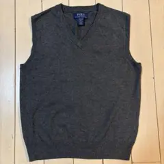 ポロラルフローレン キッズ ベスト 男子　綿100% グレー　サイズ10-12