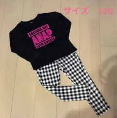 ANAP 長袖Tシャツとその他チェックパンツセット 120