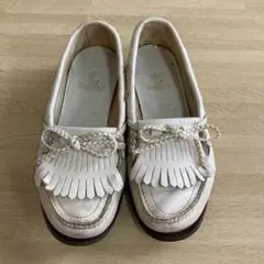 リーガル　キルトタッセルホワイトローファー