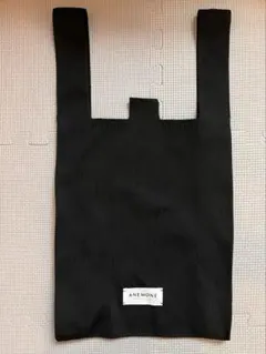 ANEMONE ミニトートバッグ　ニット　ブラックのサムネイル