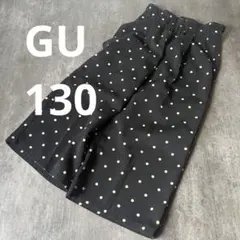GU フレアスカート 黒 水玉 Mサイズ