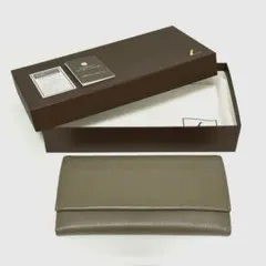 美品 土屋鞄 クラルテ ポケットロングウォレット　アッシュグレーのサムネイル