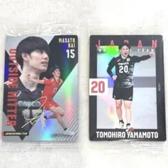 バレー 男子 日本代表 甲斐優斗 山本智大 レア カード ウエハース