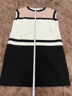 バイカラー ノースリーブ ミニワンピのサムネイル