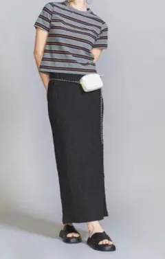 美品BEAUTY&YOUTHシャーリングタイトスカートウォッシャブル