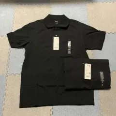 美品OBSIDIAN ポロシャツ黒M半袖 日本製コットンゴルフ春夏スポーツ