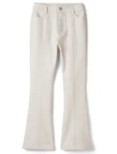 GRL センタープレスセミフレアパンツ