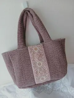 ヌビバッグ インド刺繍 ハンドバッグ 可愛い 韓国風 ハンドメイド（A406