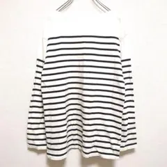 E284 UNIQLO ボーダー　オーバーサイズ　Tシャツ　シンプル