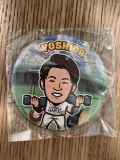 福岡ソフトバンク　吉田選手　缶バッジ　若鷹ガチャのサムネイル