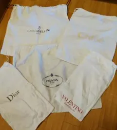 高級ブランド収納袋5点セット　ショップ袋　ショッパー