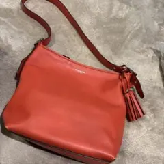 COACH レッド ショルダーバッグ タッセル付きのサムネイル