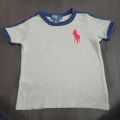 Polo グレー Tシャツ 赤いストライプのサムネイル