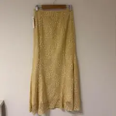 earth music&ecology マーメイドレーススカート イエロー