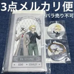 Dr.stone ドクターストーン　くじ限定　ポーチ　缶バッジ　ゼノ　スタンリー