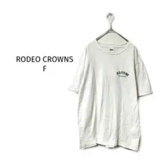 ロデオクラウンズ/半袖Tシャツ/花ロゴプリントオーバーサイズトップス