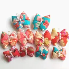 和風蝶々のヘアアクセサリー2個　10032 犬用もあります