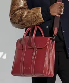 コーチ　ビジネス COACH バッグ レザー　レッド