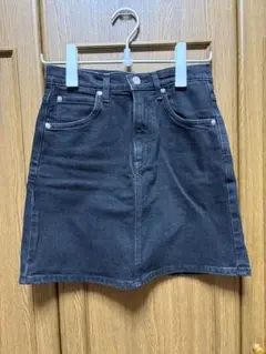 【Lee】デニムスカート ブラック S
