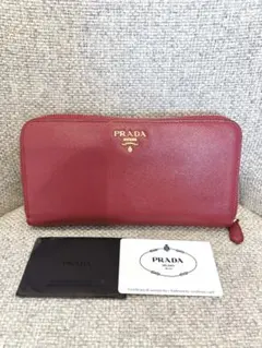 PRADA レザー ピンク L字ファスナー 長財布 9831 - メルカリ