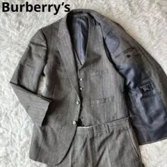 バーバリーズ　3ピーススーツ　AB6 ストライプ　セットアップ　チャコールグレー