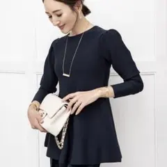 ur's(ユアーズ) パフスリーブペプラムニットトップスS