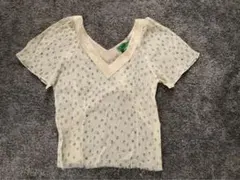flower vintage used ブラウス　花柄　チロリアンテープのサムネイル