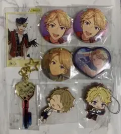 あんスタ 鳴上嵐 コレクション缶バッジ お出かけ ハート缶バッジ キー