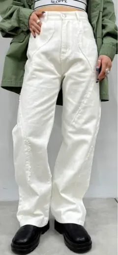 デニムワイドパンツ