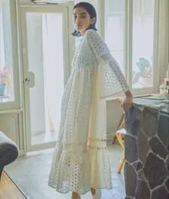 Freada フリーダ カットワーク刺繍 ワンピース