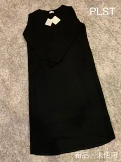 ウール ひざ丈ワンピース