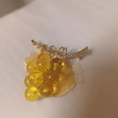 vintageヴィンテージべっ甲鼈甲葡萄ブローチチャーム帯留め帯飾り 