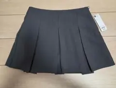 GU プリーツミニスカート グレー L
