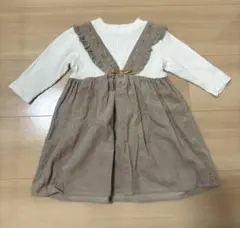 ベビー　ワンピース　mamaraku 80cm 長袖　秋服　コーデュロイ