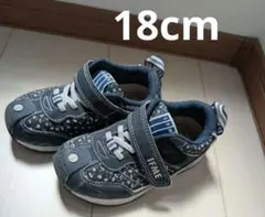 IFMEスニーカー 18cm ネイビー 花柄