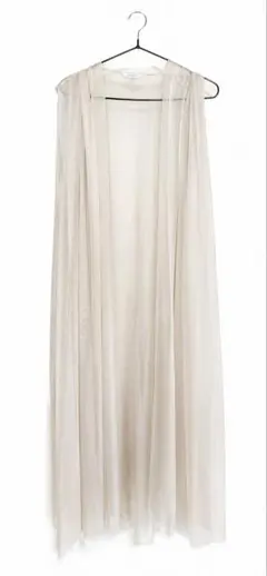 MOUSSY　シフォンロング袖無しカーディガン クリーム色　新品未使用品