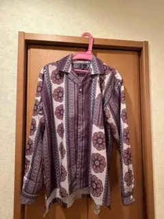 ZIP FIVE オープンカラーシャツ ペイズリー ワインレッドのサムネイル