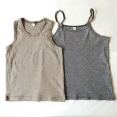 無印良品 ボーダータンクトップ110㌢ ボーダーキャミソール120㌢