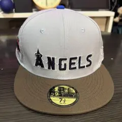 未使用　ニューエラ　キャップ　ANGELS エンゼルス　グレー　58.7センチ