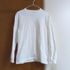 お値下げ！Hanes❤ホワイト 長袖カットソー クルーネック