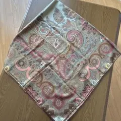 ETRO ペイズリー柄 ウールシルクスカーフ